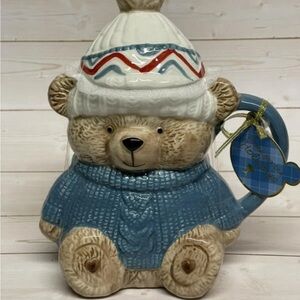 NEW Home for the Holidays Christmas Teddy Bear with Sweater and Beanie 25oz Mug